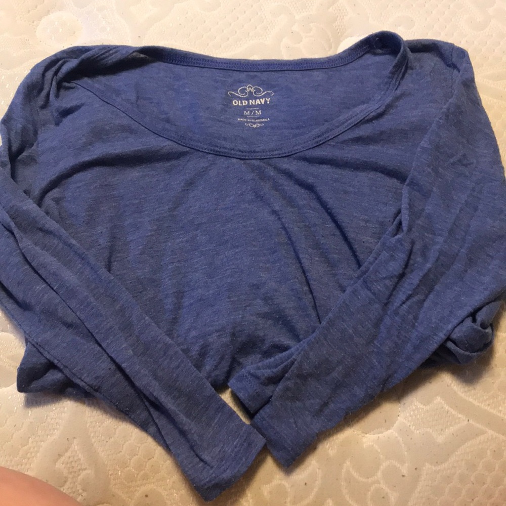 3/4 sleeve light blue shirt